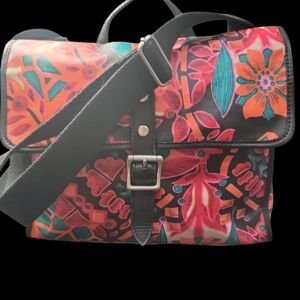 Fossil Floral Patterned Messanger Crossbody Women's Bag
